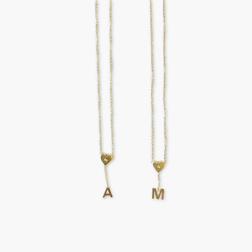 MPJ 14k initial necklace