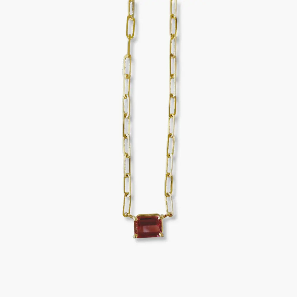 Pink sapphire/emerald necklace
