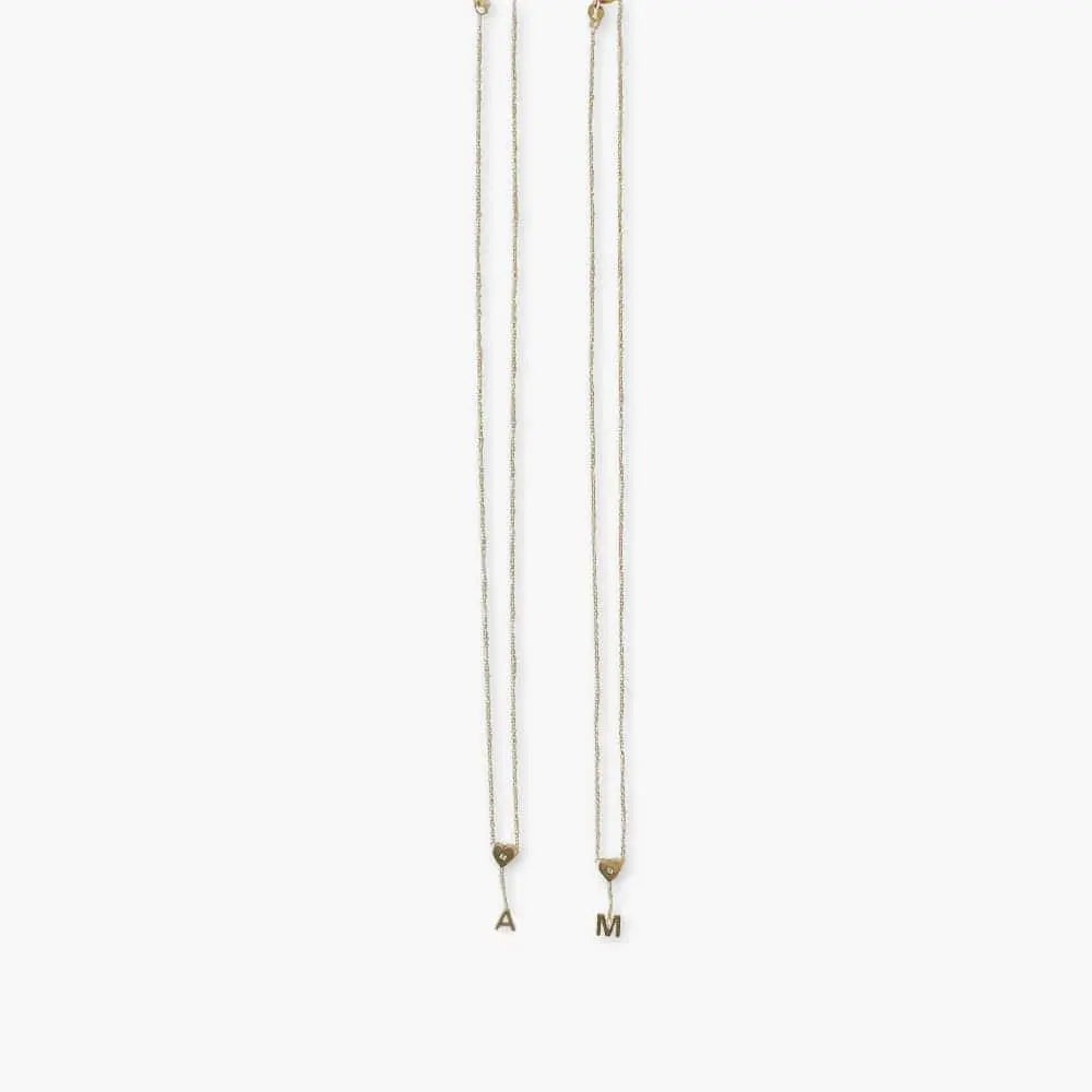 MPJ 14k initial necklace