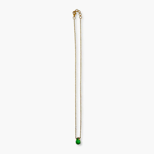 Teardrop emerald necklace