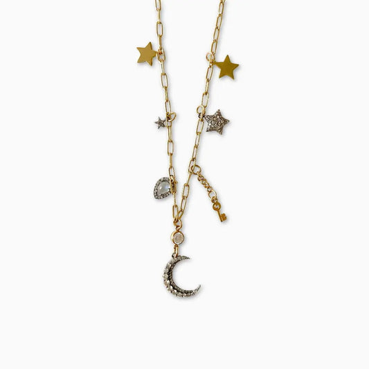 Moon charms necklace