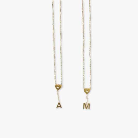 MPJ 14k initial necklace