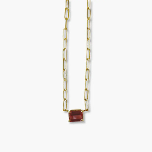 Pink sapphire/emerald necklace